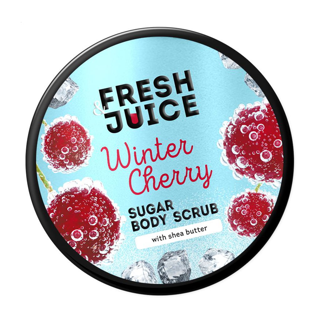Цукровий скраб для тіла Fresh Juice Winter Cherry Sugar Body Scrub з олією ши, 200 мл